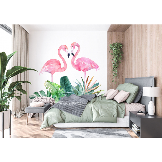 Fototapete Kinderzimmer - Rosa Flamingos