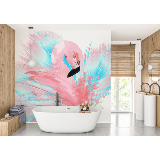 Fototapete - Rosa Flamingo