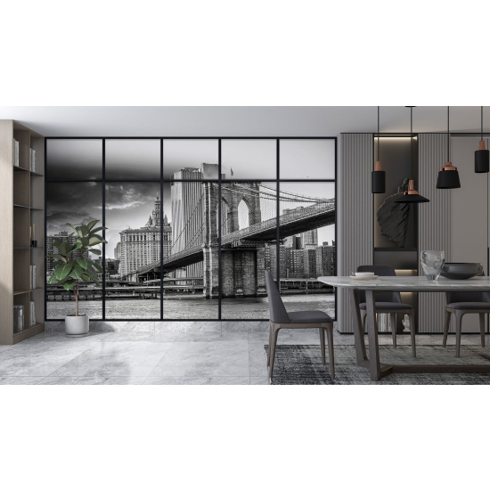 Fototapeten 3D Optische Täuschung - Brooklyn-Brücke