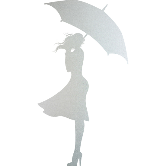Glastattoo - Frau Regenschirm