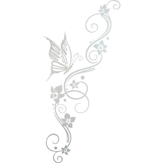 Glastattoo - Schmetterlingsblumen