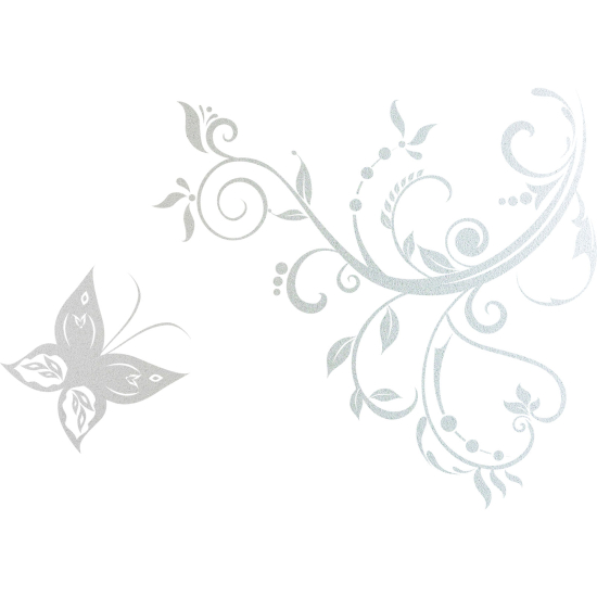 Glastattoo - Schmetterlingsblumen