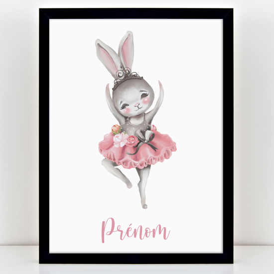 Kinderzimmer Poster personalisiert - Hasentänzerin