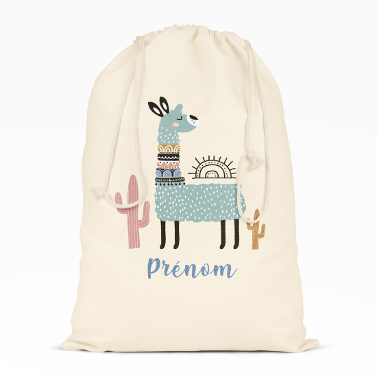 Kordelzugbeutel Kind personalisiert - Lama