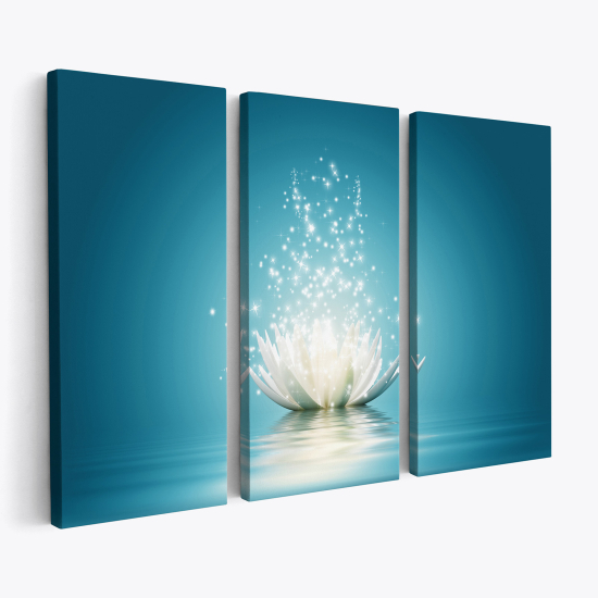 Leinwandbild 3-teilig - Blume