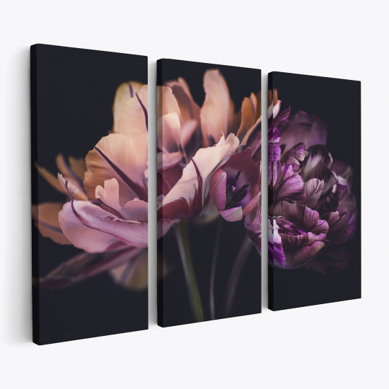 Leinwandbild 3-teilig - Blumen