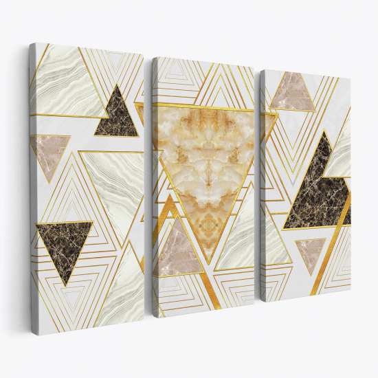 Leinwandbild 3-teilig - Geometrische Muster
