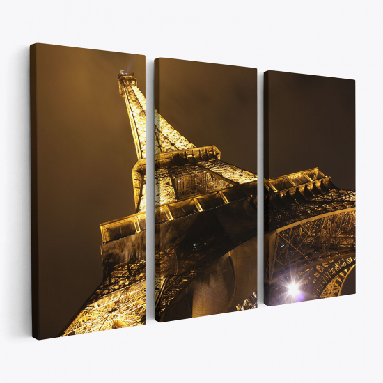 Leinwandbild 3-teilig - Paris Eiffelturm