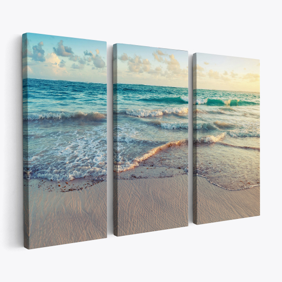 Leinwandbild 3-teilig - Strand Meer Ozean