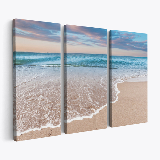 Leinwandbild 3-teilig - Strand Meer Ozean