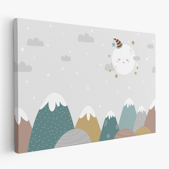 Leinwandbild für Kinderzimmer - Berge