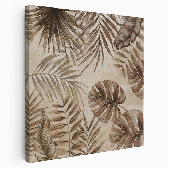 Leinwandbild - Palmblätter