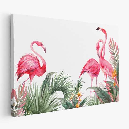 Leinwandbild - Rosa Flamingos