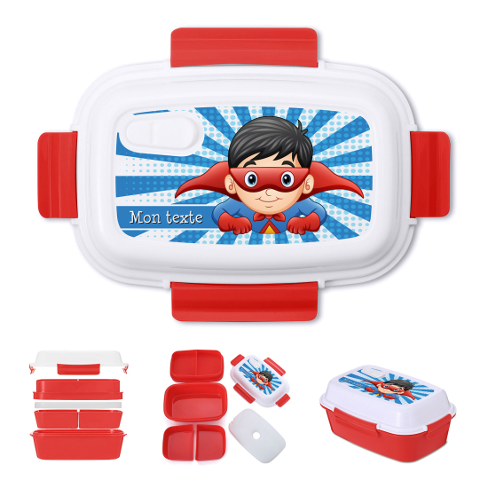 Personalisierte Brotdose für Kinder - Superheld