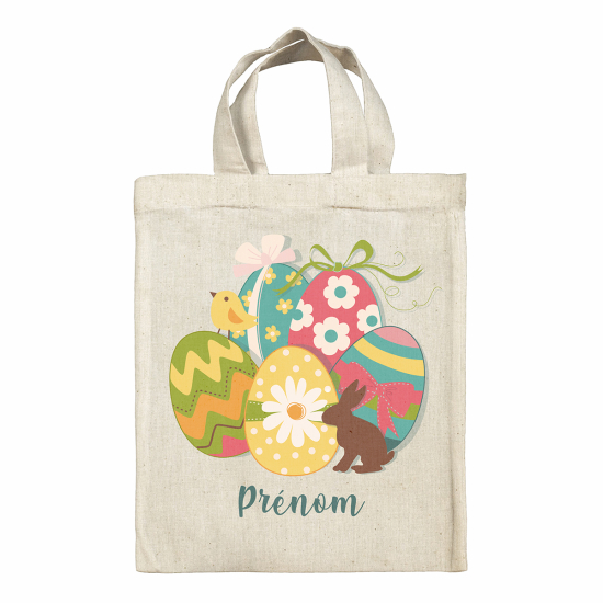 Personalisierte Oster-Tragetasche - Haseneier