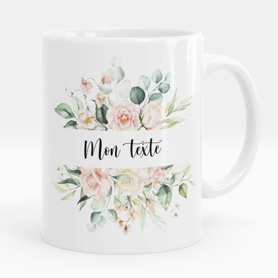 Personalisierte Tasse - Blumen