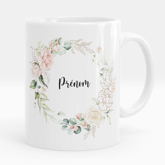 Personalisierte Tasse - Blumen