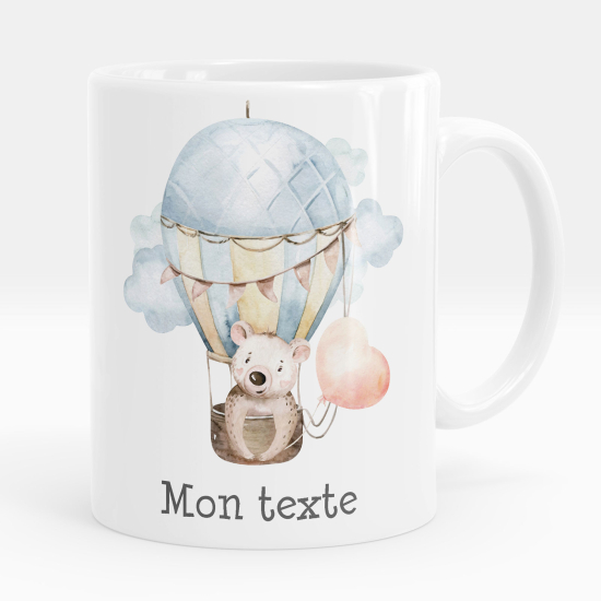 Personalisierte Tasse - Heißluftballon-Bär