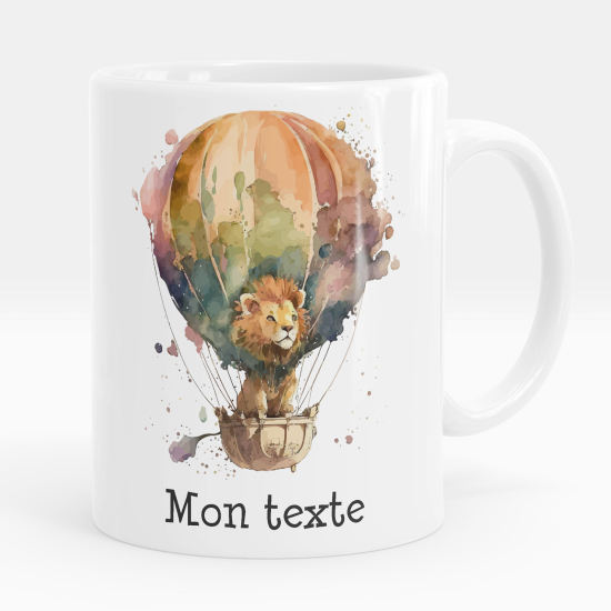 Personalisierte Tasse - Löwen-Heißluftballon