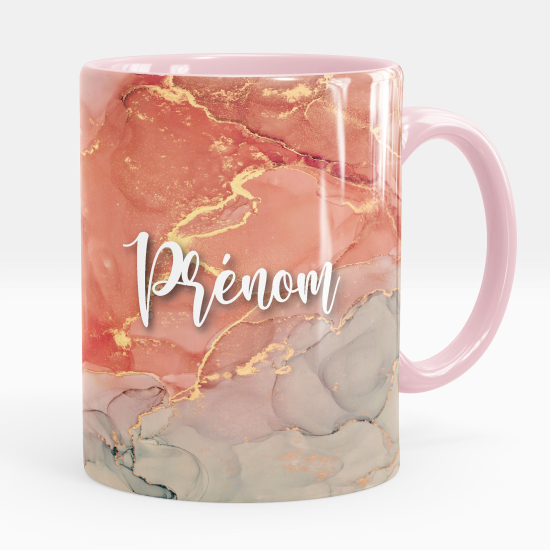 Personalisierte Tasse - Marmor-Effekt