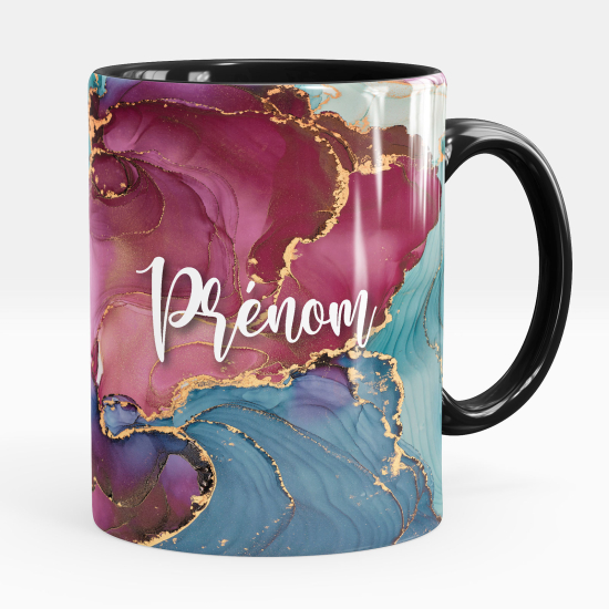 Personalisierte Tasse - Marmor-Effekt