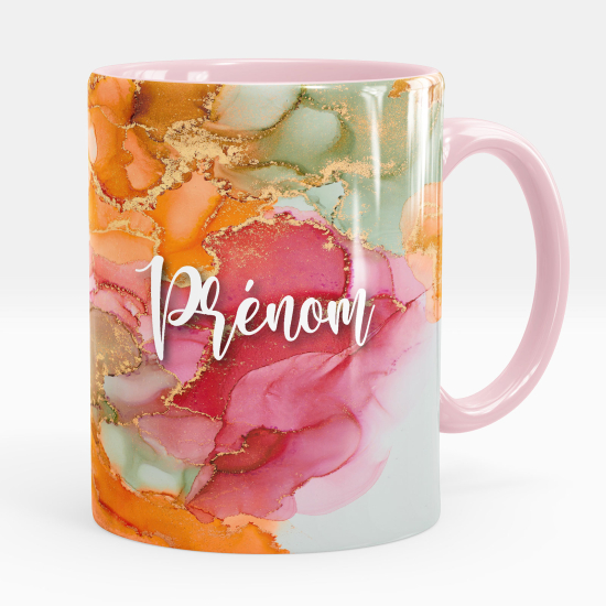 Personalisierte Tasse - Marmor-Effekt