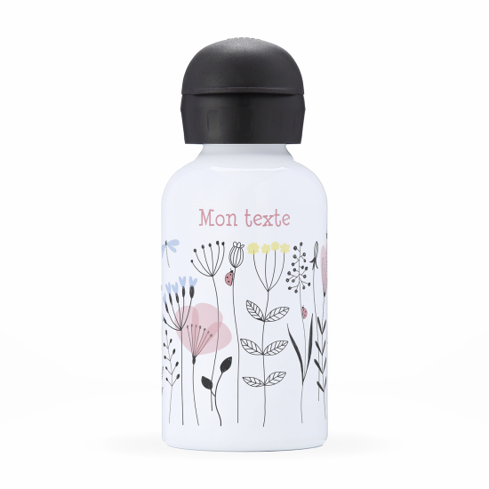 Personalisierte Thermosflasche für Kinder - Blumen