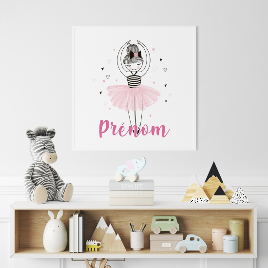 Personalisiertes Kinderposter - Ballerina
