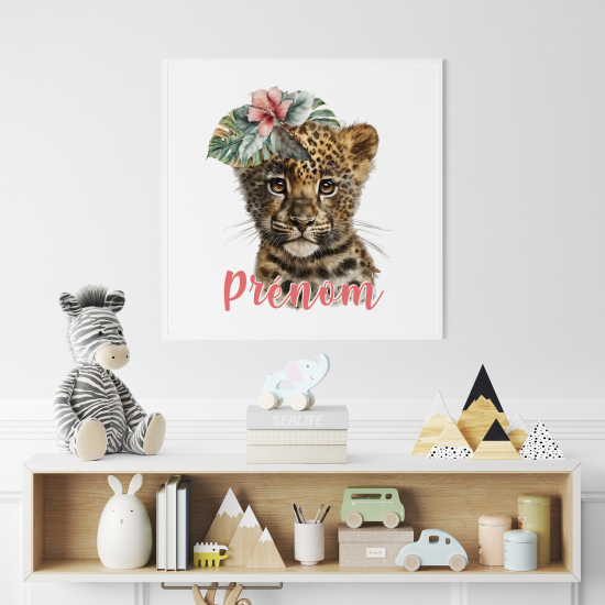 Personalisiertes Kinderposter - Leopard