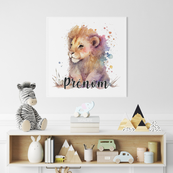 Personalisiertes Kinderposter - Löwe