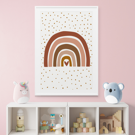 Personalisiertes Kinderposter - Regenbogenherz