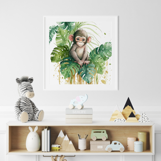Poster Kinder - Affe