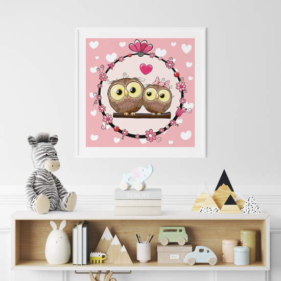 Poster Kinder - Eulenherzen