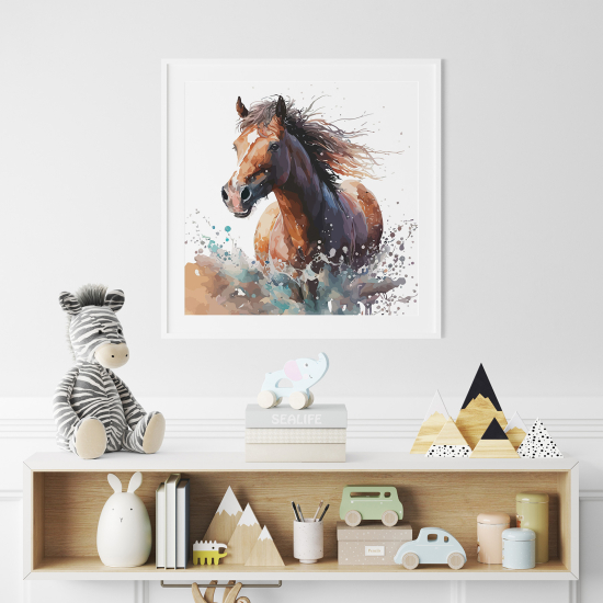 Poster Kinder - Pferd