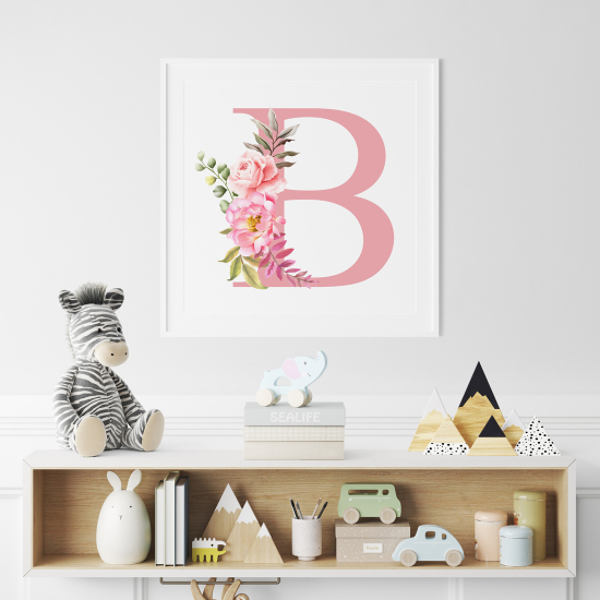 Poster mit Monogramm - Buchstabe B