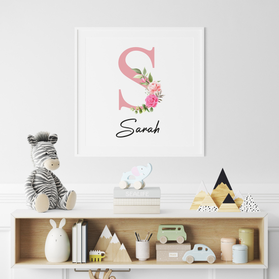 Poster mit Monogramm - Buchstabe S