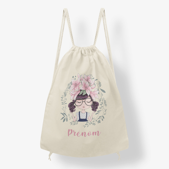 Rucksack kinder personalisiertKleines blumiges Mädchen