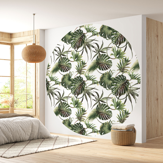 Runde Fototapete - Botanisches Motiv