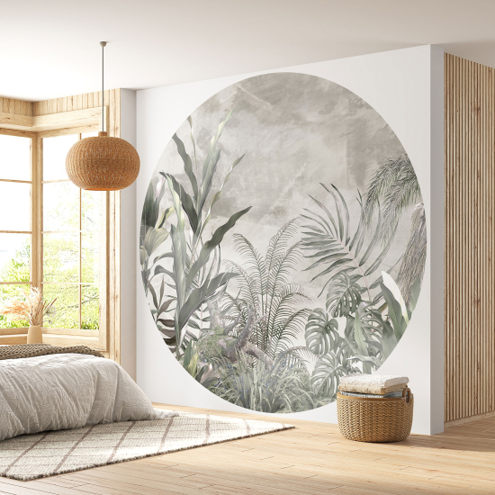 Runde Fototapete - Botanisches Motiv