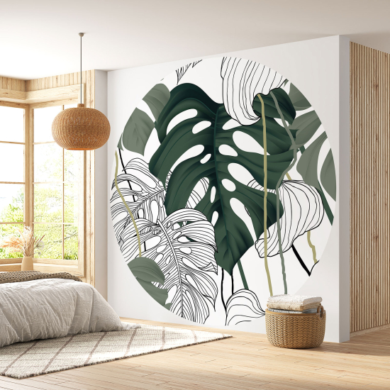 Runde Fototapete - Botanisches Motiv