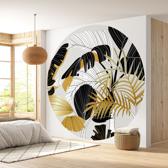 Runde Fototapete - Botanisches Motiv