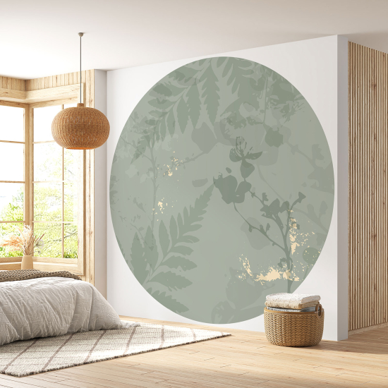 Runde Fototapete - Botanisches Motiv