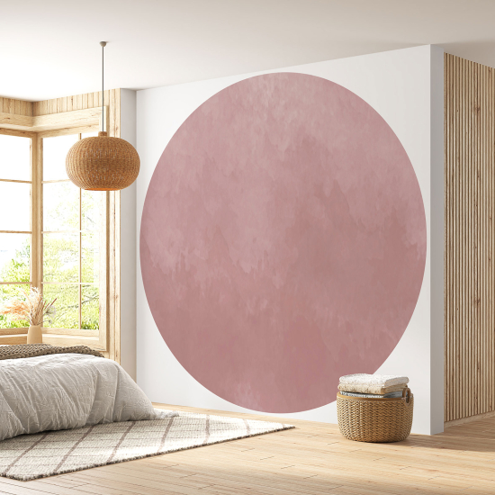 Runde Fototapete - Trendfarbe