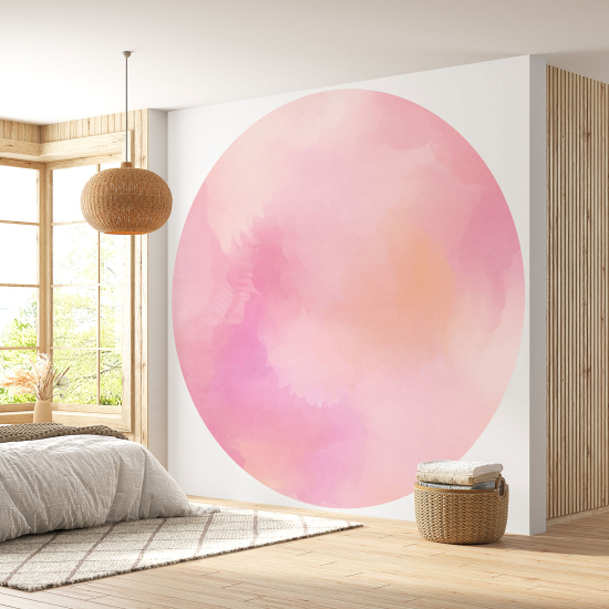Runde Fototapete - Trendfarbe