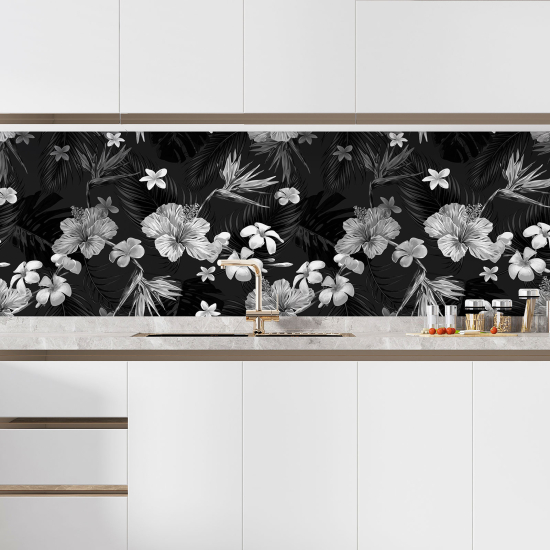 Selbstklebende Küchenrückwand - Blumen