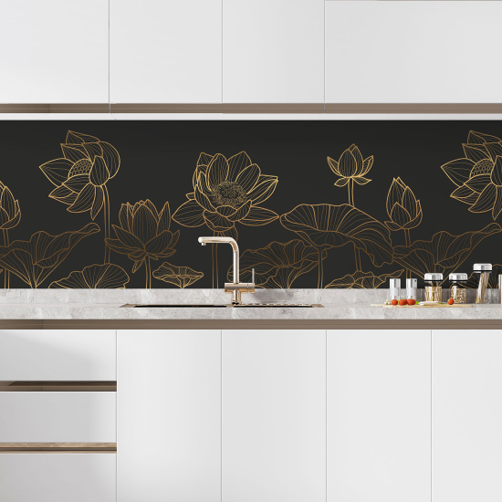 Selbstklebende Küchenrückwand - Blumen