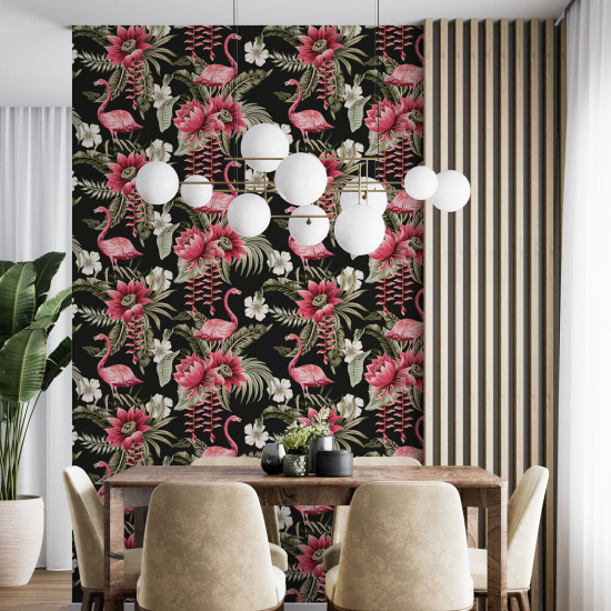 Tapete - Rosa Flamingos