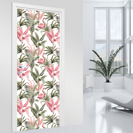 Türaufkleber - Rosa Flamingos