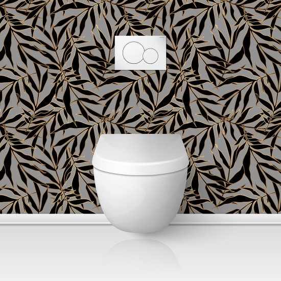 Wandtattoo für toilette - WC - Blätter