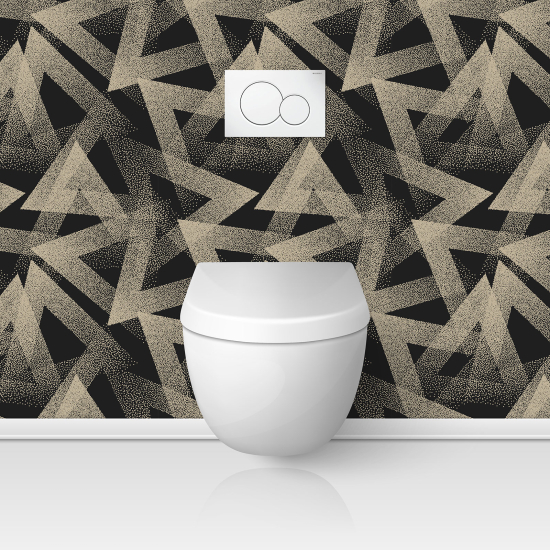 Wandtattoo für toilette - WC - Geometrisches Muster